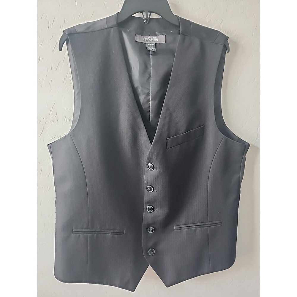 Kenneth Cole Vest Size M In Black